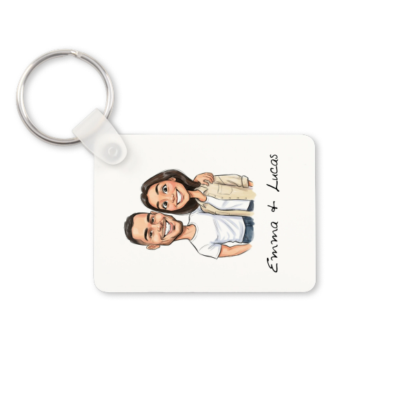 KeychainAluRectangle_TextPhotoFilterCaricature