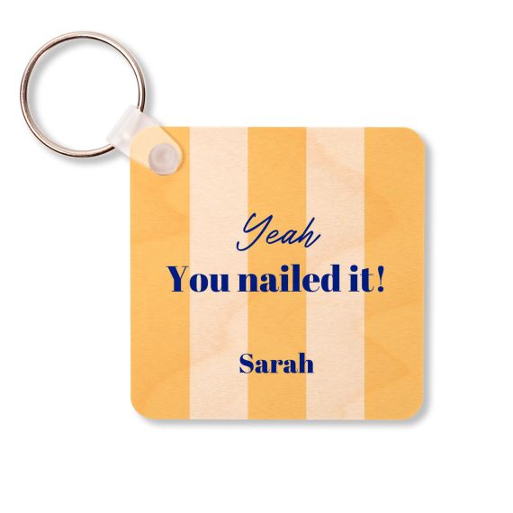 Wooden Key Ring Square