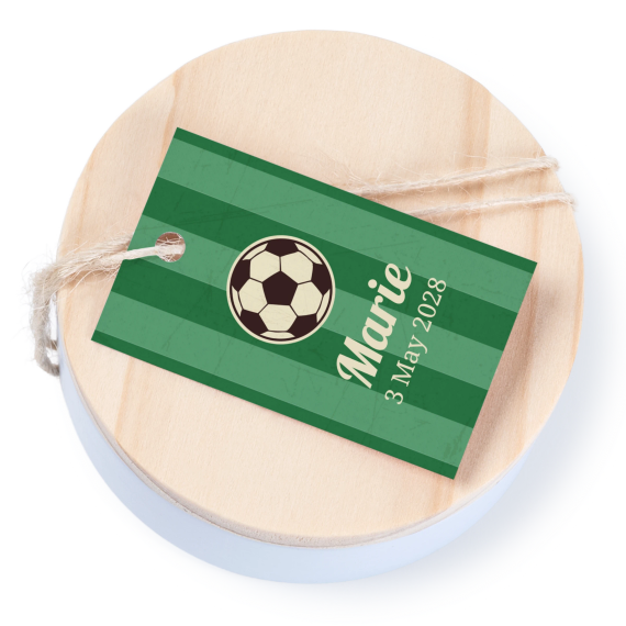Boîtes en métal avec couvercle en bois sticker rectangulaire (lot de 12)