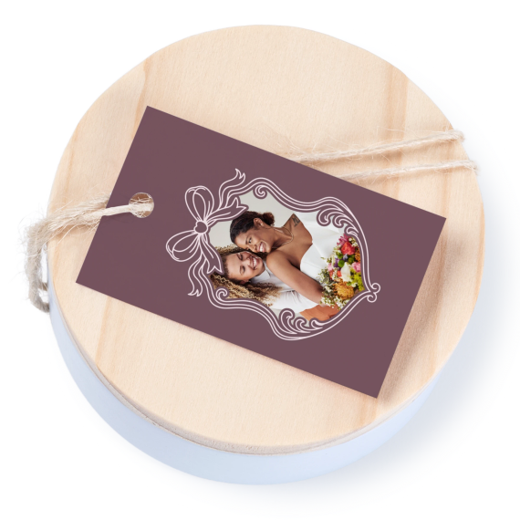 Boîtes en métal avec couvercle en bois sticker rectangulaire (lot de 12) Boîtes en métal avec couvercle en bois sticker rectangulaire (lot de 12)