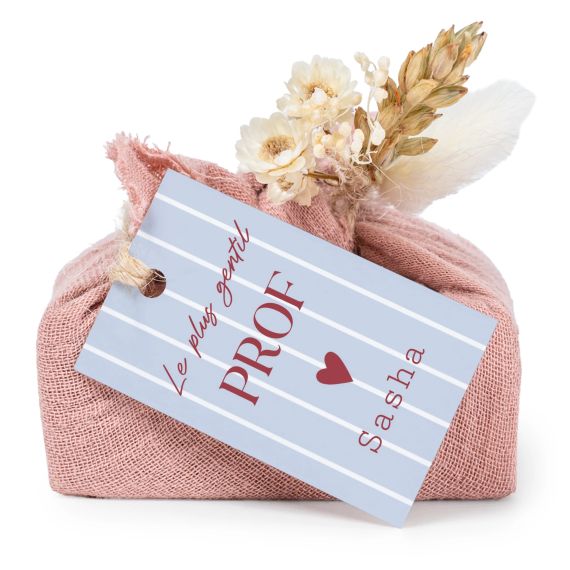 Lot de 6 savons avec emballage en coton rose et étiquettes rectangulaires Lot de 6 savons avec emballage en coton rose et étiquettes rectangulaires