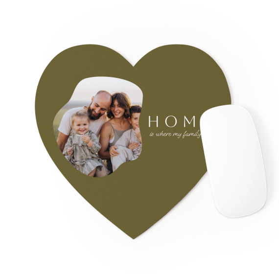 Mousepad in Herzform mit eigenem Foto Mousepad in Herzform mit eigenem Foto
