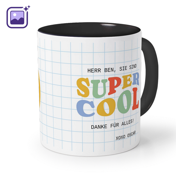 Farbige Tasse Schwarz
