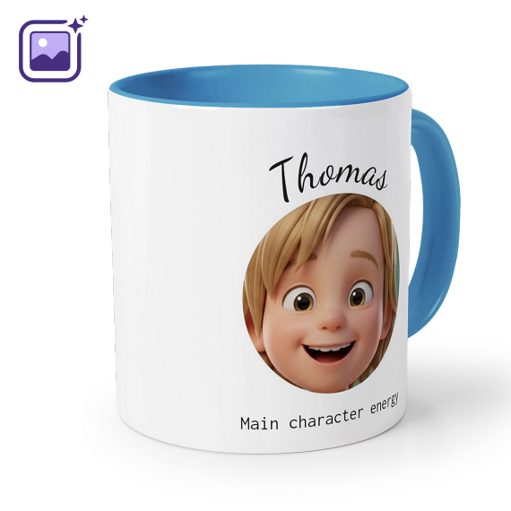Mugg med färg blå
