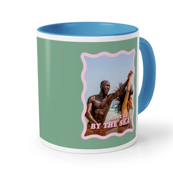 Mugg med fÀrg blÄ Mugg med fÀrg blÄ