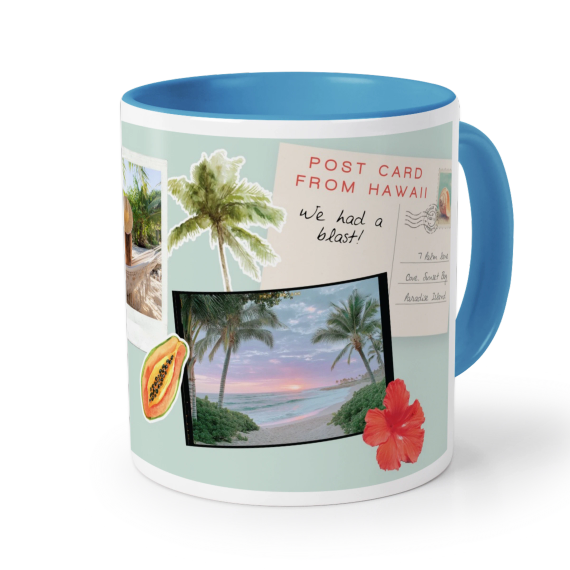 Farbige Tasse blau