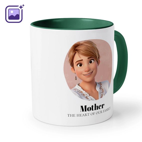 Mugg med färg Mörkgrön