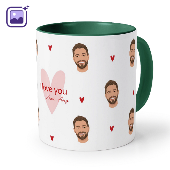 Farbige Tasse dunkelgrün