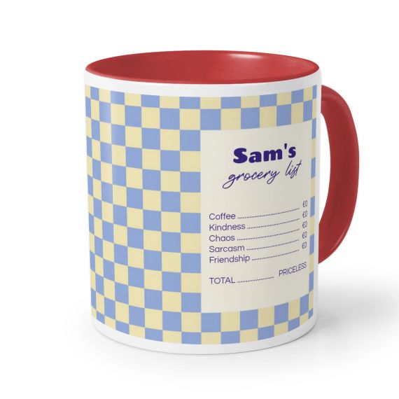 Mugg med färg röd