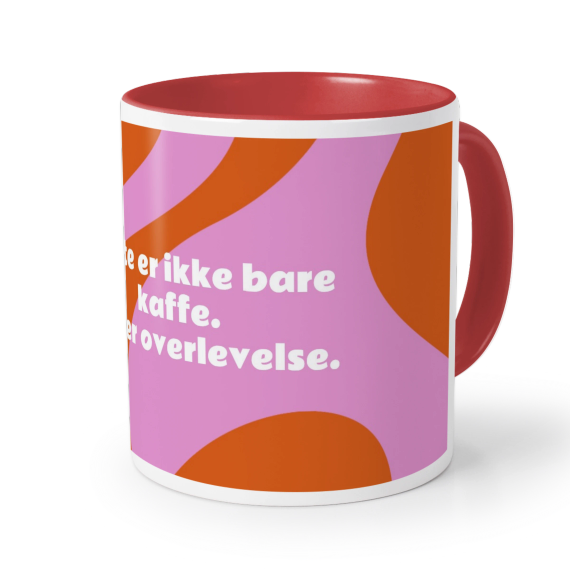 Farvet krus rød Farvet krus rød