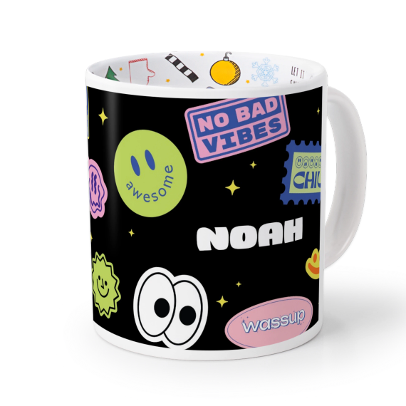 Funky Smiley Stickers - Text only Funky Smiley Stickers - Text only