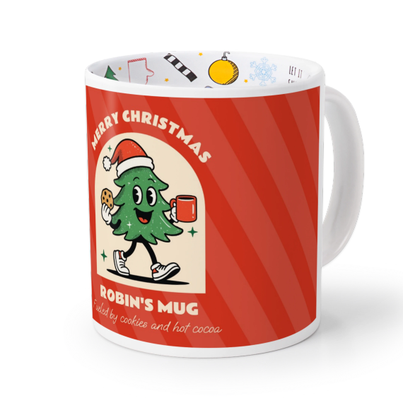 Retro-Weihnachtsbaum - Nur Text Retro-Weihnachtsbaum - Nur Text