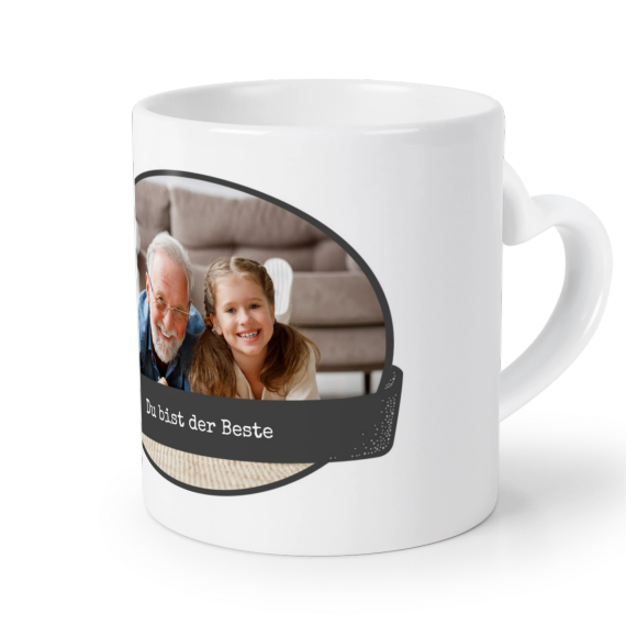 Runder Rahmen Tasse Schwarz Runder Rahmen Tasse Schwarz