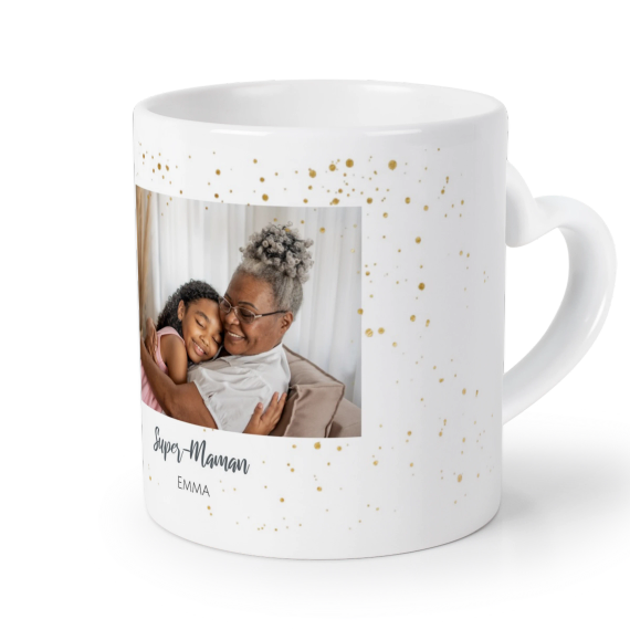 Motif coeur et gouttes or Motif coeur et gouttes or