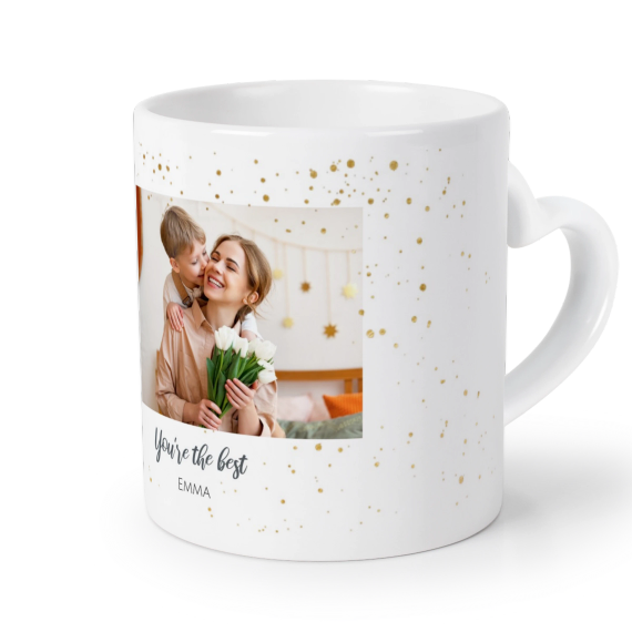 Motif coeur et gouttes or Motif coeur et gouttes or