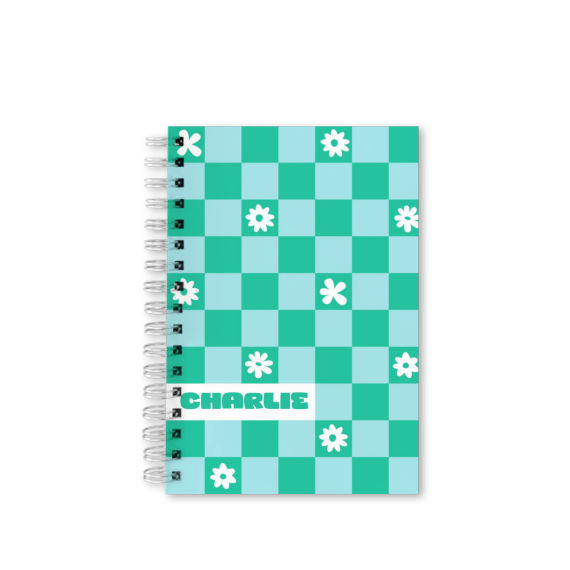 Checkerboard Flowers - Text Only