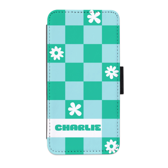 Checkerboard Flowers - Text Only