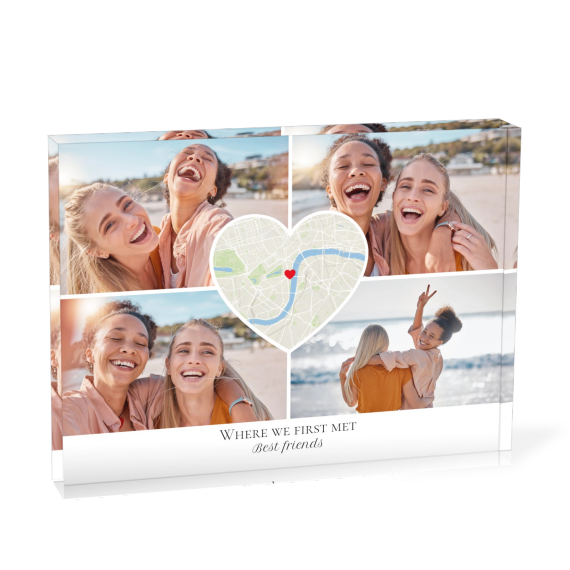 Carte en coeur et photos Carte en coeur et photos