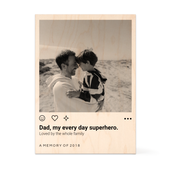 Wooden Photo Block Rectangle