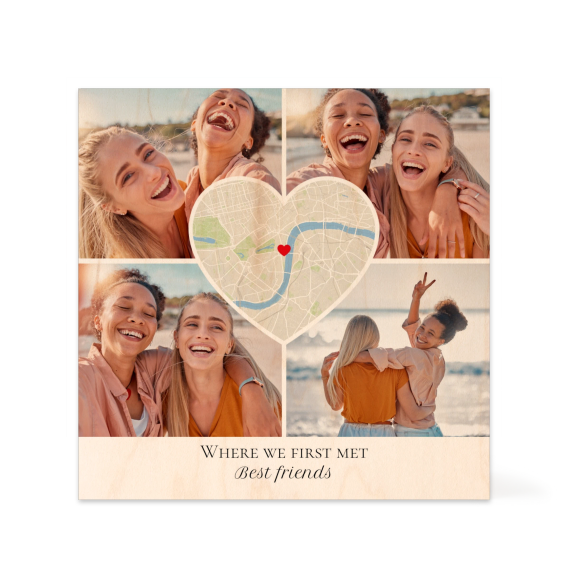 Carte en coeur et photos Carte en coeur et photos