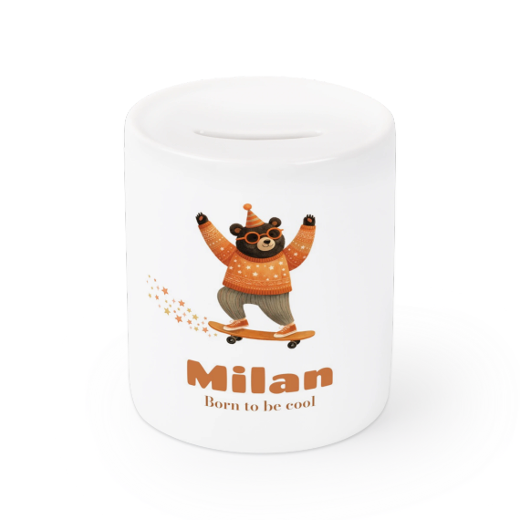 Piggy Bank Round Ceramic