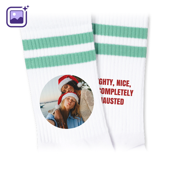 Bold Text Full Photo Filter Xmas Hat