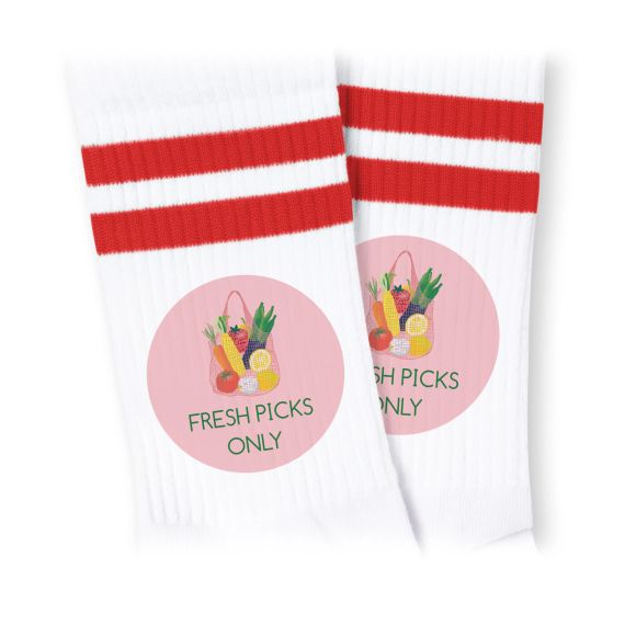 Chaussettes lignes rouges Chaussettes lignes rouges