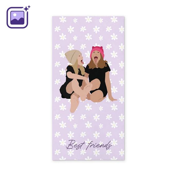 Bedrukte handdoek 50 x100 cm Bedrukte handdoek 50 x100 cm