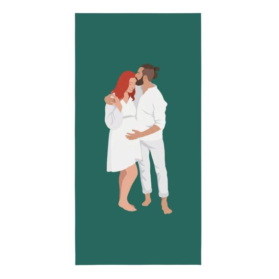 TowelWhite70x140_ColorPortraitFilterGreen