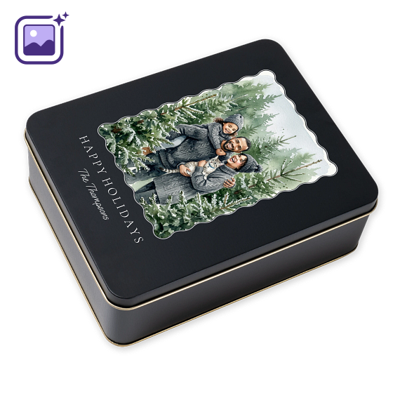 Cookie Tin Rectangle Black Cookie Tin Rectangle Black