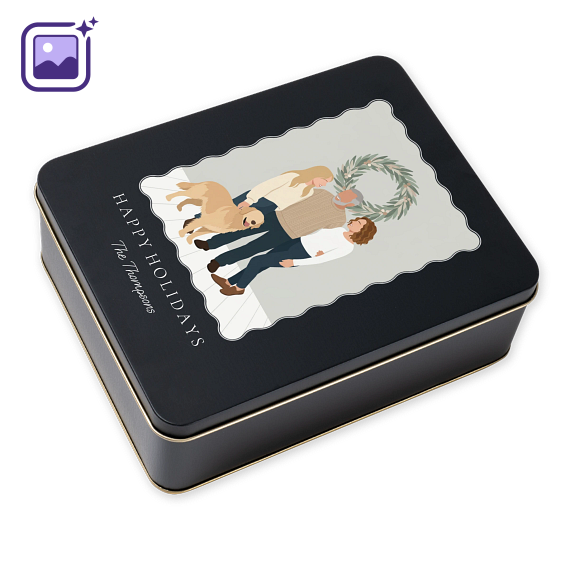 Cookie Tin Rectangle Black