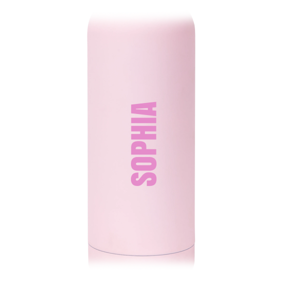 Drinkfles met naam roze