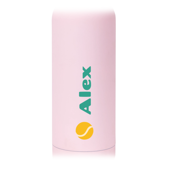 Drinkfles met naam roze