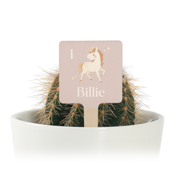Bloempot met full color print plantensteker - set van 12