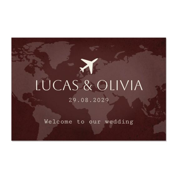 Boarding Pass Wedding - Text Only