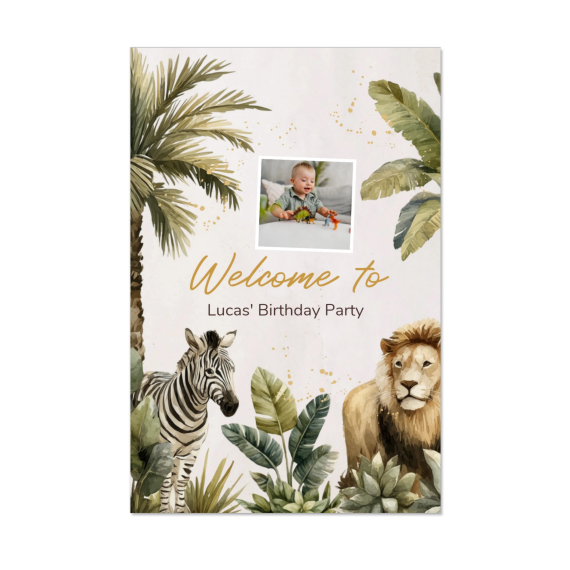 Golden Jungle Party - Text Only