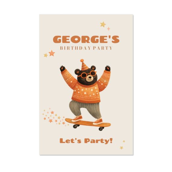 Retro Skater Bear
