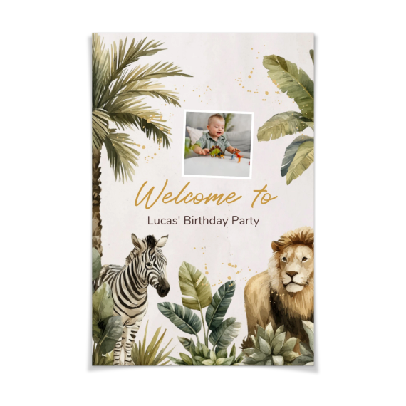 Golden Jungle Party - Text Only