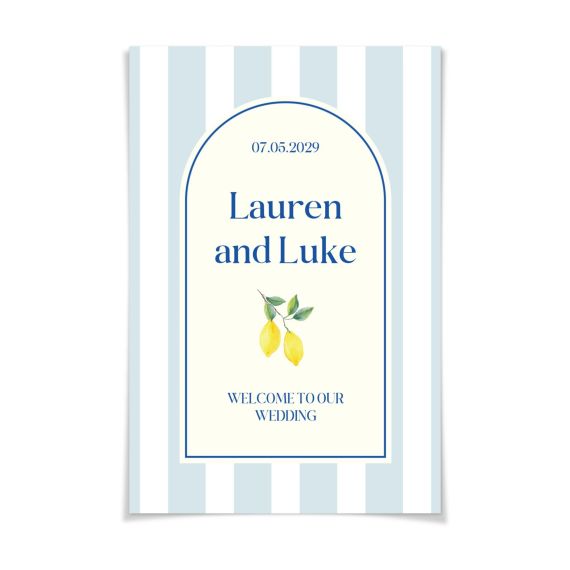 Dolce Vita Lemon Stripes - Text Only