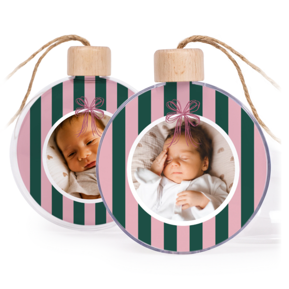 Christmas bauble clear wood - set of 2 Christmas bauble clear wood - set of 2