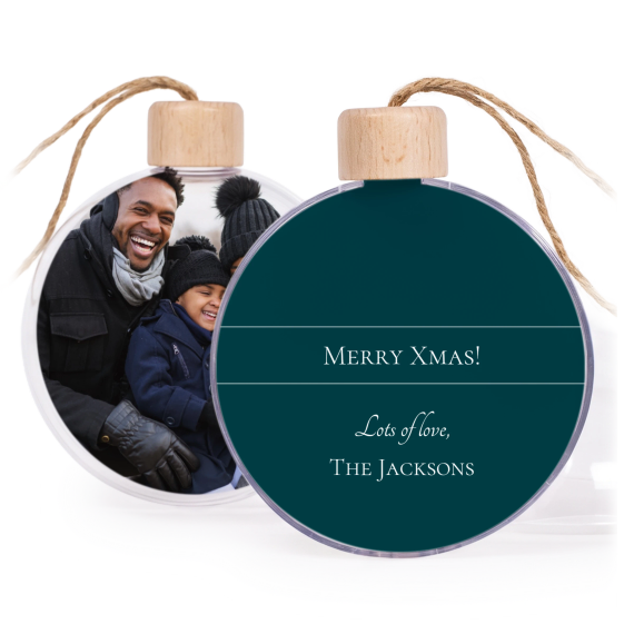 Christmas bauble clear wood - set of 2 Christmas bauble clear wood - set of 2