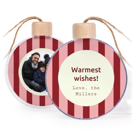 Christmas bauble clear wood - set of 2 Christmas bauble clear wood - set of 2