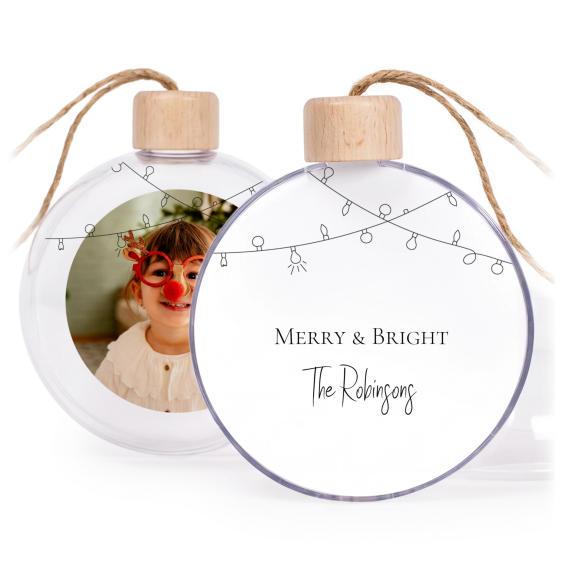 Boules de Noël transparentes en bois (lot de 2) Boules de Noël transparentes en bois (lot de 2)
