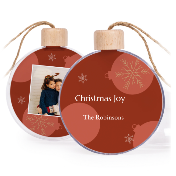 Christmas bauble clear wood - set of 2 Christmas bauble clear wood - set of 2