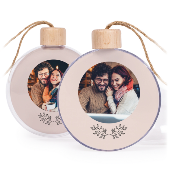 Boules de Noël transparentes en bois (lot de 2) Boules de Noël transparentes en bois (lot de 2)