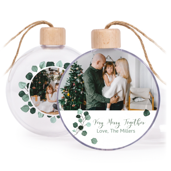 Boules de Noël transparentes en bois (lot de 2) Boules de Noël transparentes en bois (lot de 2)